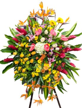 Mix de flores Premium con pedestal